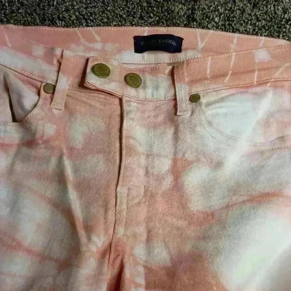 RAMY BROOK ankle cropped Butterly Peach tie dye High Rise Skinny jeans  (#160) - Picture 3 of 7